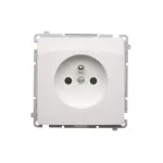 SIMON BASIC WMUW-00110C-1021 Gniazdo wtyczkowe z uziemieniem (moduł) 16A, 250V~, szybkozłącza; biały