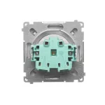 SIMON BASIC WMUW-00110C-4021 Gniazdo wtyczkowe z uziemieniem (moduł) 16A, 250V~, szybkozłącza; srebrny mat