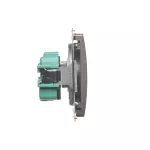 SIMON BASIC WMUW-00100x-J021 Gniazdo wtyczkowe bez uziemienia (moduł) 16A, 250V~, zaciski śrubowe; stal inox