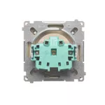 SIMON BASIC WMUW-00101x-9021 Gniazdo wtyczkowe bez uziemienia (moduł), z przesłonami torów prądowych 16A, 250V~, zaciski śrubowe; beż