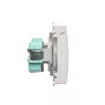 SIMON BASIC WMUW-50110x-1021 Gniazdo wtyczkowe z uziemieniem (moduł), bryzgoszczelne IP44, 16A, 250V~, zaciski śrubowe; biały