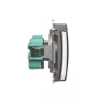 SIMON BASIC WMUW-53110x-J021 Gniazdo wtyczkowe z uziemieniem, bryzgoszczelne IP44 (moduł) 16A, 250V~, zaciski śrubowe. Klapka transparentna; stal inox