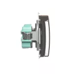 SIMON BASIC WMUW-53110x-5021 Gniazdo wtyczkowe z uziemieniem, bryzgoszczelne IP44 (moduł) 16A, 250V~, zaciski śrubowe. Klapka transparentna; czekoladowy