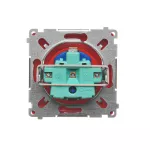 SIMON BASIC WMUW-01111x-A011 Gniazdo wtyczkowe DATA z uziemieniem i kluczem uprawniającym (moduł) 16A, 250V~, zaciski śrubowe; czerwone