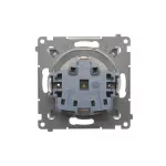 SIMON 54 WMDW-03111x-043 Gniazdo Schuko z przesłonami (moduł) 16A, 250V~, zaciski śrubowe; srebrny mat