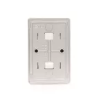 SIMON 54 WMEW-22211C-043 Gniazdo podwójne Schuko natynkowe z przesłonami torów prądowych wersja skandynawska 16A, 250V~, szybkozłącza; srebrny mat