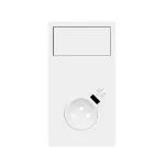 SIMON 100 W100-10020232x-230 Panel 2-krotny pion: klawisz + gniazdo z zintegrowaną ładowarką USB; biały mat