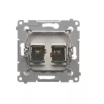 SIMON 54 WMDG-010002-046 Gniazdo głośnikowe pojedyncze (moduł). Przekrój przewodów dla wyjścia do 6 mm2; brąz mat