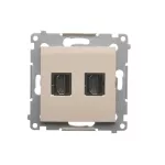 SIMON 54 WMDH-0XXXX2-041 Gniazdo HDMI podwójne (moduł); kremowy