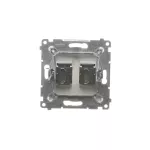 SIMON 54 WMDH-0XXXX2-043 Gniazdo HDMI podwójne (moduł); srebrny mat