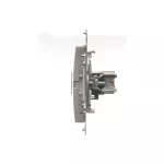 SIMON 54 WMDH-0XXXX2-043 Gniazdo HDMI podwójne (moduł); srebrny mat