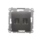 SIMON 54 WMDH-0XXXX2-048 Gniazdo HDMI podwójne (moduł); antracyt