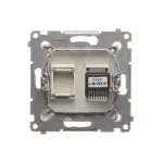 SIMON 54 WMDT-0010xx-044 Gniazdo telefoniczne pojedyncze RJ12 (moduł); złoty mat