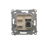 SIMON 54 WMDK-0610xx-041 Gniazdo komputerowe pojedyncze RJ45 kategoria 6 z przesłoną przeciwkurzową (moduł); kremowy