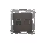 SIMON 54 WMDK-0610xx-046 Gniazdo komputerowe pojedyncze RJ45 kategoria 6 z przesłoną przeciwkurzową (moduł); brąz mat