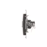 SIMON 54 WMDK-0610xx-046 Gniazdo komputerowe pojedyncze RJ45 kategoria 6 z przesłoną przeciwkurzową (moduł); brąz mat