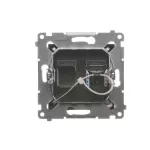 SIMON 54 WMDK-0610xx-046 Gniazdo komputerowe pojedyncze RJ45 kategoria 6 z przesłoną przeciwkurzową (moduł); brąz mat