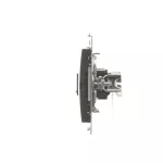 SIMON 54 WMDK-0610xx-048 Gniazdo komputerowe pojedyncze RJ45 kategoria 6 z przesłoną przeciwkurzową (moduł); antracyt