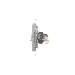 SIMON 54 WMDK-0620xx-043 Gniazdo komputerowe podwójne RJ45 kategoria 6, z przesłoną przeciwkurzową (moduł); srebrny mat