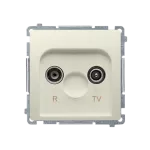 WMUA-02160z-9011 Gniazdo antenowe R-TV przelotowe 16 dB (moduł); beż