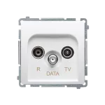SIMON BASIC WMUA-06xxxx-1013 Gniazdo antenowe R-TV-DATA (moduł). 1x wejście: 5–862 MHz; biały