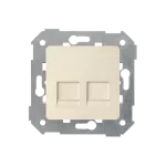 SIMON 82 W8-2006-31XXX-XXXX Pokrywa 2x gniazdo RJ45, płaska z żaluzjami (moduł); kremowy