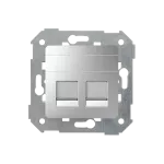 SIMON 82 W8-2006-93XXX-XXXX Pokrywa 2x gniazdo RJ45, płaska z żaluzjami (moduł); aluminium