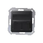 SIMON 82 W8-2579-38XXX-XXXX Pokrywa 2x gniazdo RJ45, skośna z żaluzjami (moduł). Wymagane adaptery 2x75001-39; grafit