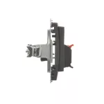 SIMON BASIC WMUG-01000x-G011 Gniazdo głośnikowe 1-krotne z polem opisowym (moduł). Przekrój przew. dla wejścia i wyjścia 2,5 mm2. Mocowanie na łapki i wkręty; grafit matowy