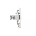 SIMON BASIC WMUT-0110xx-1013 Gniazdo telefoniczne RJ11 uniwersalne pojedyncze (moduł). Montaż na łapki lub wkręty; biały