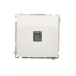 SIMON BASIC WMUT-0110xx-1013 Gniazdo telefoniczne RJ11 uniwersalne pojedyncze (moduł). Montaż na łapki lub wkręty; biały