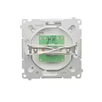 SIMON BASIC WMUT-0110xx-1013 Gniazdo telefoniczne RJ11 uniwersalne pojedyncze (moduł). Montaż na łapki lub wkręty; biały