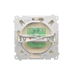 SIMON BASIC WMUT-0110xx-9013 Gniazdo telefoniczne RJ11 uniwersalne pojedyncze (moduł). Montaż na łapki lub wkręty; beż