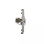 SIMON BASIC WMUT-0310x2-J011 Gniazdo telefoniczne RJ11 (moduł). Montaż gniazda na wkręty do puszki; stal inox
