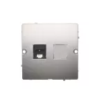 SIMON BASIC WMUT-0310x2-4011 Gniazdo telefoniczne RJ11 (moduł). Montaż gniazda na wkręty do puszki; srebrny mat