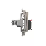 SIMON BASIC WMUG-02000x-H011 Gniazdo głośnikowe 2-krotne z polem opisowym (moduł). Przekrój przew.dla wejścia i wyjścia 2,5 mm2. Mocowanie na łapki i wkręty; satynowy
