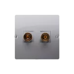 SIMON BASIC WMUG-010002-4011 Gniazdo głośnikowe pojedyncze -1 kolumna głośnikowa (moduł). Przekrój przew. dla wyjścia 6 mm2. Mocowanie na wkręty do puszki; srebrny mat