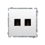 SIMON BASIC WMUH-0xxxx2-1011 Gniazdo HDMI podwójne (moduł); biały