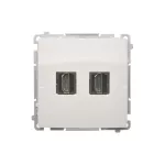 SIMON BASIC WMUH-0xxxx2-1011 Gniazdo HDMI podwójne (moduł); biały