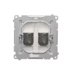 SIMON BASIC WMUH-0xxxx2-1011 Gniazdo HDMI podwójne (moduł); biały