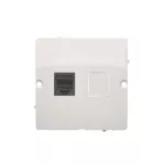 SIMON BASIC WMUT-0010x2-1011 Gniazdo telefoniczne RJ12 (moduł). Montaż gniazda na wkręty do puszki; biały