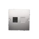 SIMON BASIC WMUT-0010x2-4011 Gniazdo telefoniczne RJ12 (moduł). Montaż gniazda na wkręty do puszki; srebrny mat