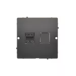 SIMON BASIC WMUK-0510F2-G011 Gniazdo komputerowe RJ45 pojedyncze, kategoria 5e (moduł). Montaż gniazda na wkręty do puszki; grafit matowy