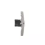 SIMON BASIC WMUM-0500F2-H011 Gniazdo komputerowe RJ45 kat.5e + telefoniczne RJ11 (moduł). Montaż gniazda na wkręty do puszki; satynowy