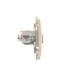SIMON BASIC WMUK-0630xx-9011 Gniazdo komputerowe RJ45, kategoria 6, pojedyncze ekranowane z przesłoną przeciwkurzową (moduł). Montaż na łapki lub wkręty; beż