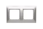 SIMON 54 PREMIUM WMDZ-0120xx-043 Ramka 2-krotna PREMIUM IP20 / IP44; srebrny mat