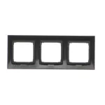 SIMON 54 PREMIUM WMDZ-0130xK-049 Ramka 3-krotna PREMIUM do puszek karton-gips IP20 / IP44; czarny mat