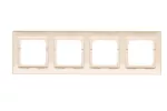 SIMON 54 PREMIUM WMDZ-0140xK-041 Ramka 4-krotna PREMIUM do puszek karton-gips IP20 / IP44; kremowy