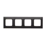 SIMON 54 PREMIUM WMDZ-0140xK-049 Ramka 4-krotna PREMIUM do puszek karton-gips IP20 / IP44; czarny mat