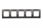 SIMON 54 PREMIUM WMDZ-0150xK-048 Ramka 5-krotna PREMIUM do puszek karton-gips IP20 / IP44; antracyt